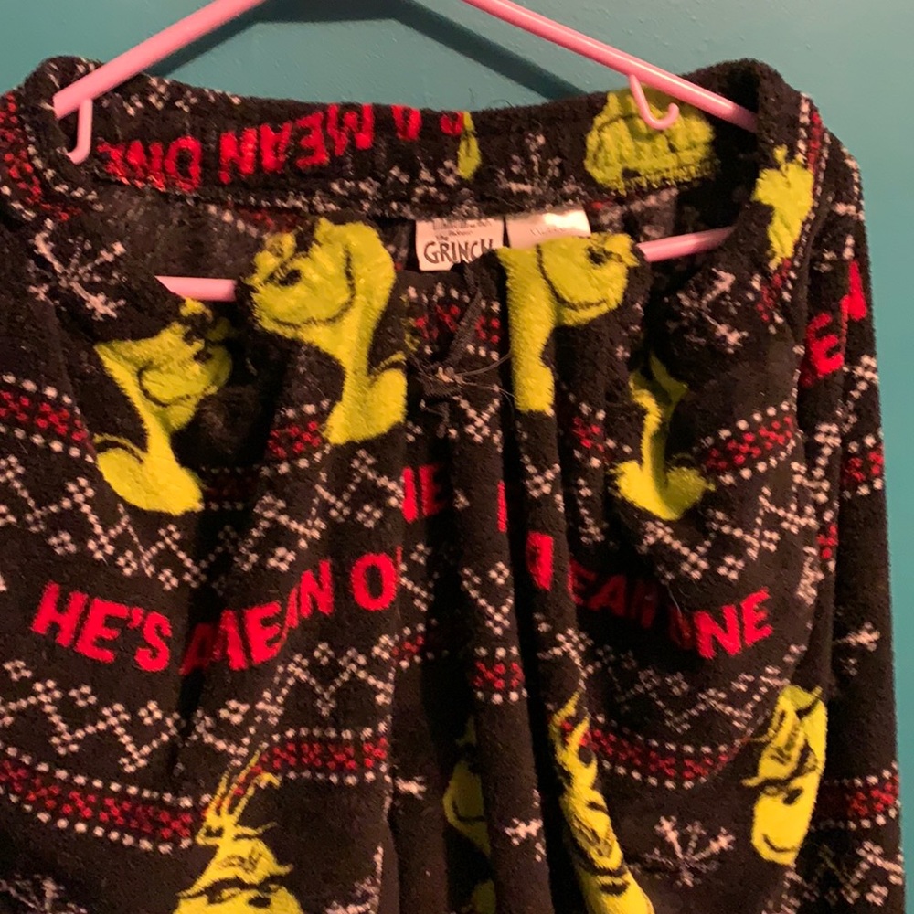Polar fleece Grinch sleep bottoms